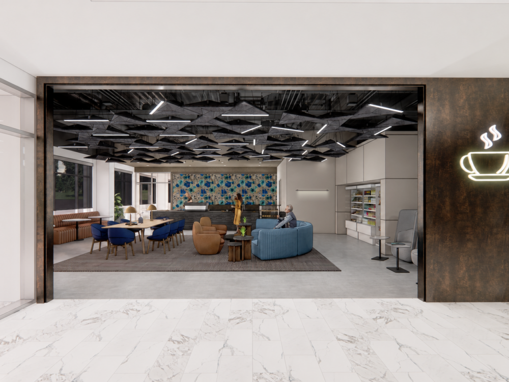 Cafe + Lounge Rendering